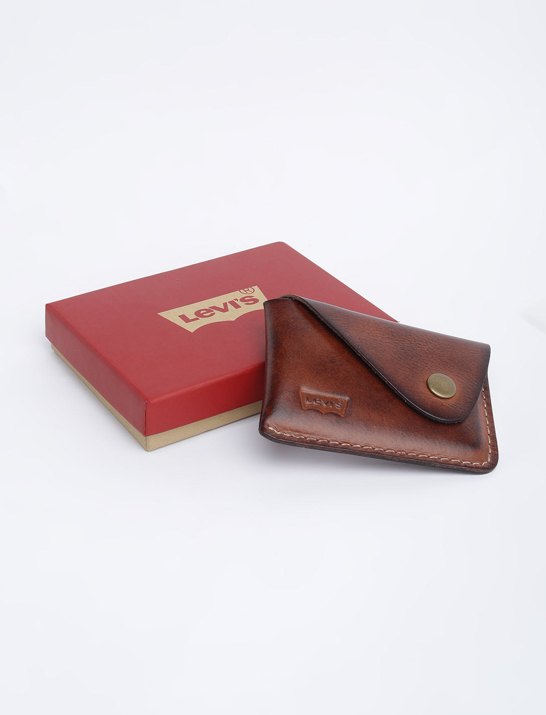 Men's Tan Solid Card Holder - 07 View