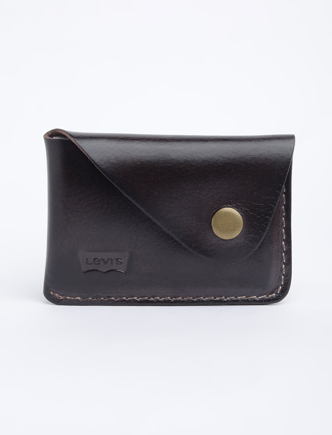 Men's Brown Solid Card Holder - 01 View