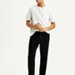 Men's Black Relaxed Straight Fit Mid Rise Corduroy Chinos - Styleshot View
