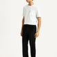 Men's Black Relaxed Straight Fit Mid Rise Corduroy Chinos - Side View