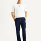 Men's Navy Relaxed Straight Fit Mid Rise Corduroy Trousers - Styleshot View