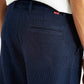 Men's Navy Relaxed Straight Fit Mid Rise Corduroy Trousers - Detail View