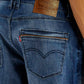Men's 541 Blue Regular Tapered Fit Mid Rise Jeans - Detail View