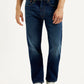 Men's 505 Dark Indigo Straight Fit Mid Rise Jeans - Front View
