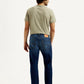 Men's 505 Dark Indigo Straight Fit Mid Rise Jeans - Back View