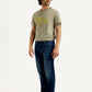 Men's 505 Dark Indigo Straight Fit Mid Rise Jeans - Side View