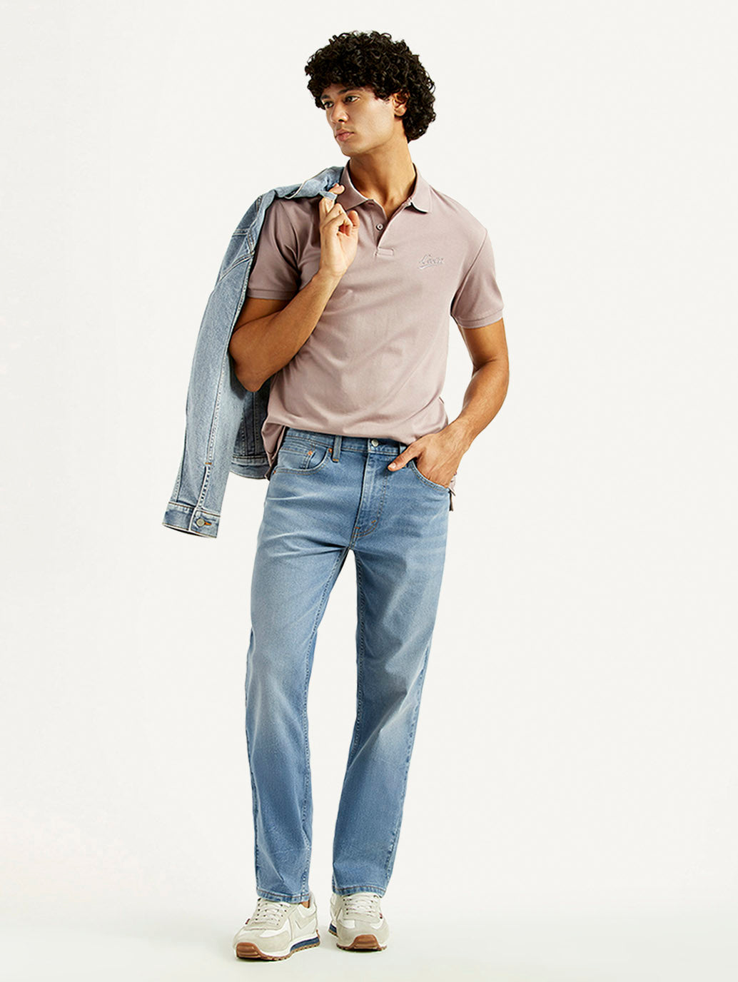 Men's 505 Med Indigo Straight Fit Mid Rise Jeans