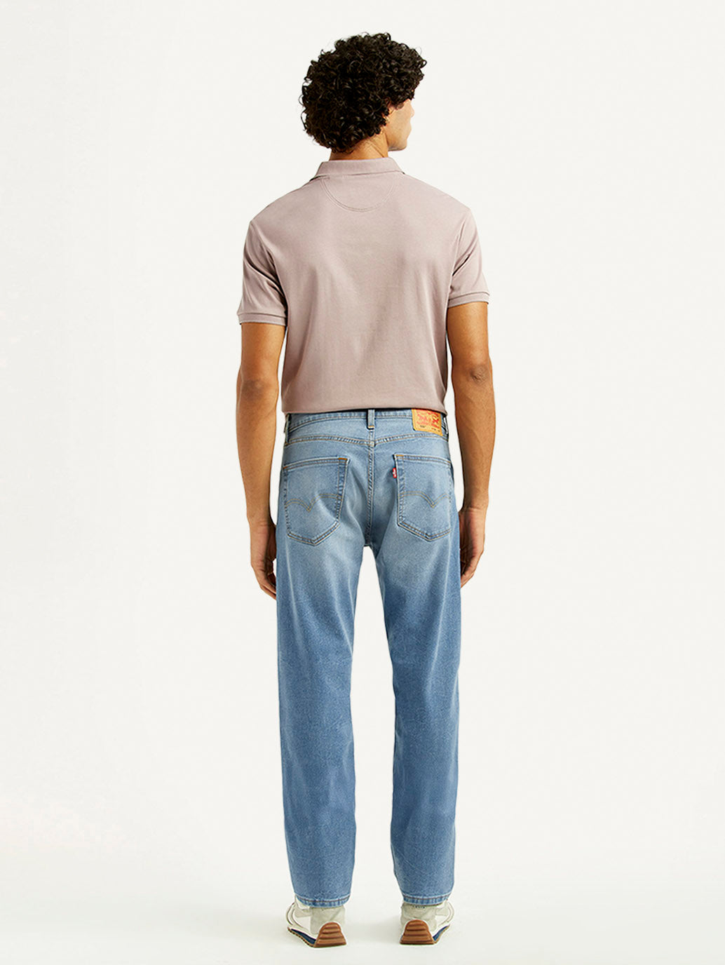 Men's 505 Med Indigo Straight Fit Mid Rise Jeans - Back View