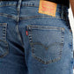Men's 505 Med Indigo Straight Fit Mid Rise Jeans - Detail View