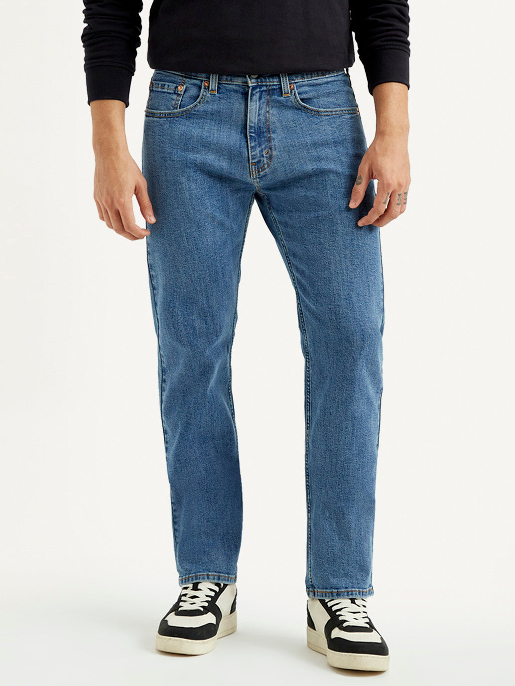 Men's 505 Mid Indigo Straight Fit Mid Rise Jeans - Front View