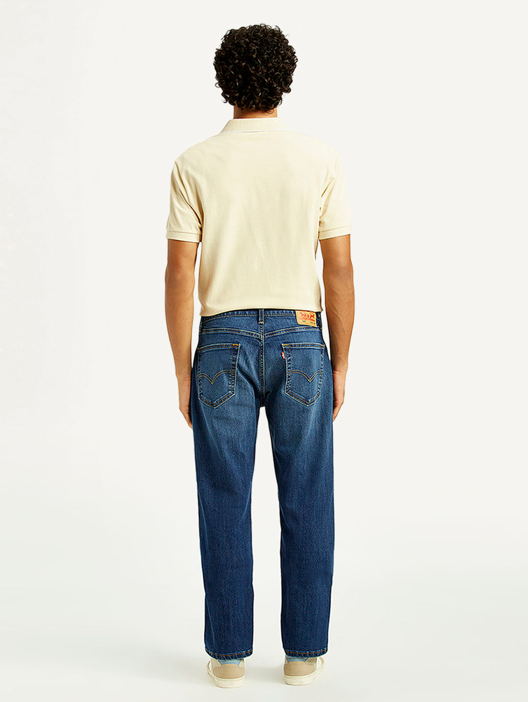 Men's 505 Med Indigo Straight Fit Mid Rise Jeans - Back View