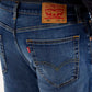 Men's 505 Med Indigo Straight Fit Mid Rise Jeans - Detail View