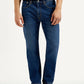 Men's 505 Dark Indigo Straight Fit Mid Rise Jeans - Front View