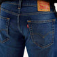 Men's 505 Dark Indigo Straight Fit Mid Rise Jeans - Detail View
