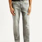 Men's 505 Light Grey Straight Fit Mid Rise Jeans - Front View