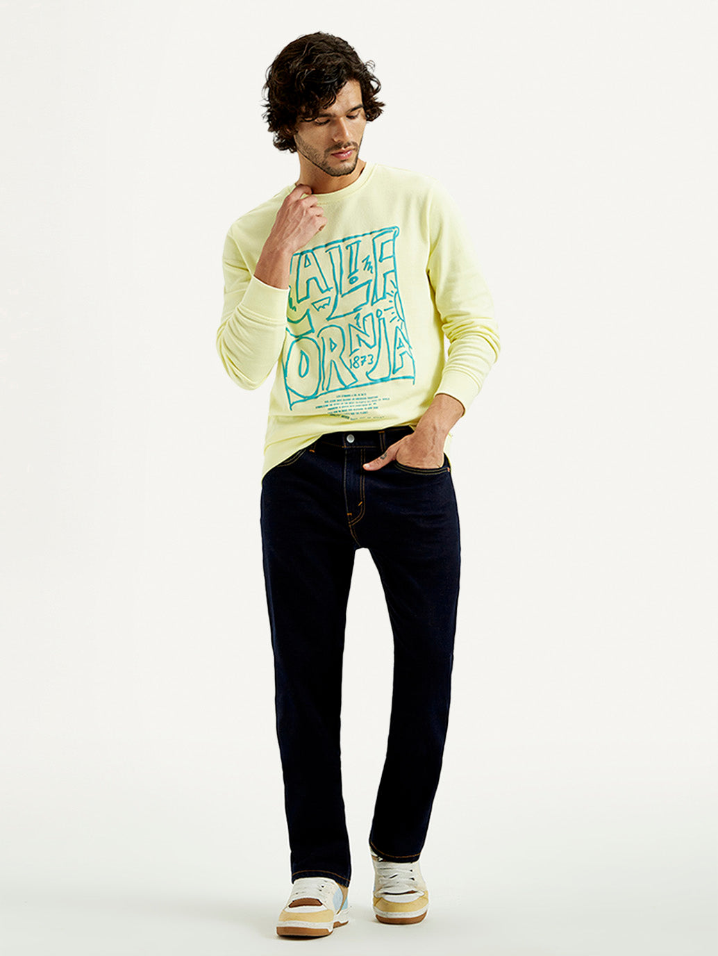 Men's 505 Dark Indigo Straight Fit Mid Rise Jeans