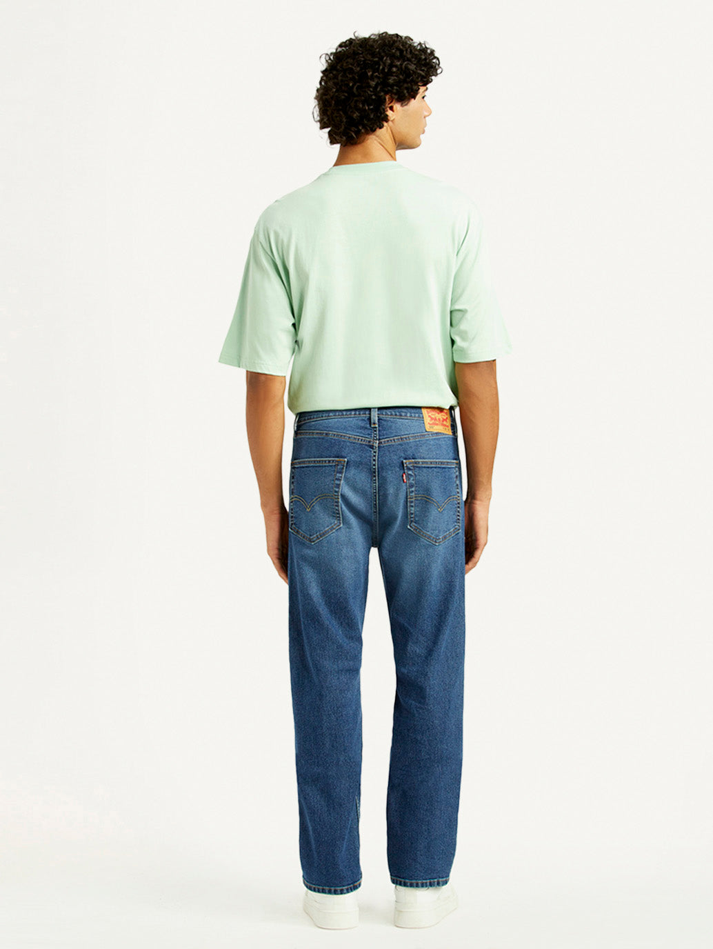 Men's 505 Med Indigo Straight Fit Mid Rise Jeans - Back View