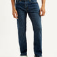 Men's 505 Dark Indigo Straight Fit Mid Rise Jeans - Front View