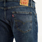 Men's 505 Dark Indigo Straight Fit Mid Rise Jeans - Detail View