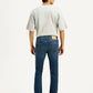 Men's 505 Dark Indigo Straight Fit Mid Rise Jeans - Back View