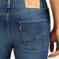 Men's 505 Dark Indigo Straight Fit Mid Rise Jeans - Detail View