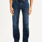Men's 505 Dark Indigo Straight Fit Mid Rise Jeans - Front View