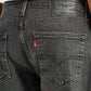 Men's 505 Black Straight Fit Mid Rise Jeans - Detail View