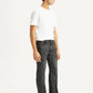 Men's 505 Black Straight Fit Mid Rise Jeans - Side View