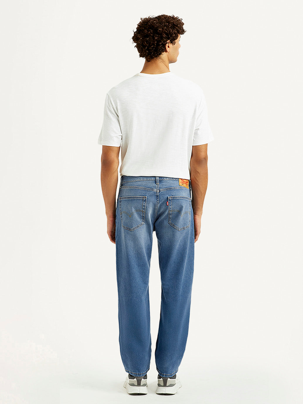 Men's 505 Med Indigo Straight Fit Mid Rise Jeans - Back View