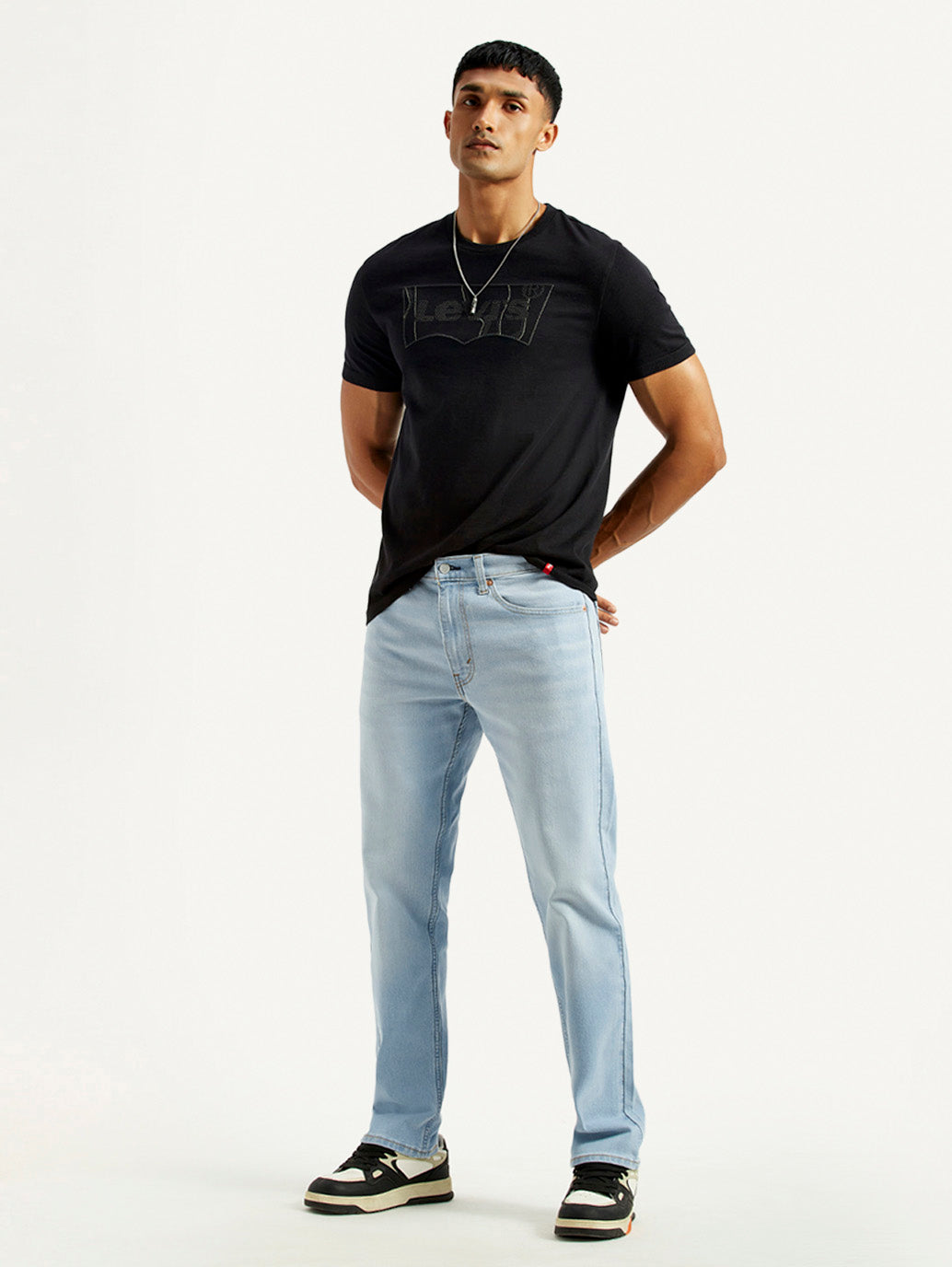 Men's 505 Light Indigo Straight Fit Mid Rise Jeans - Styleshot View