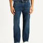 Men's 505 Dark Indigo Straight Fit Mid Rise Jeans - Front View