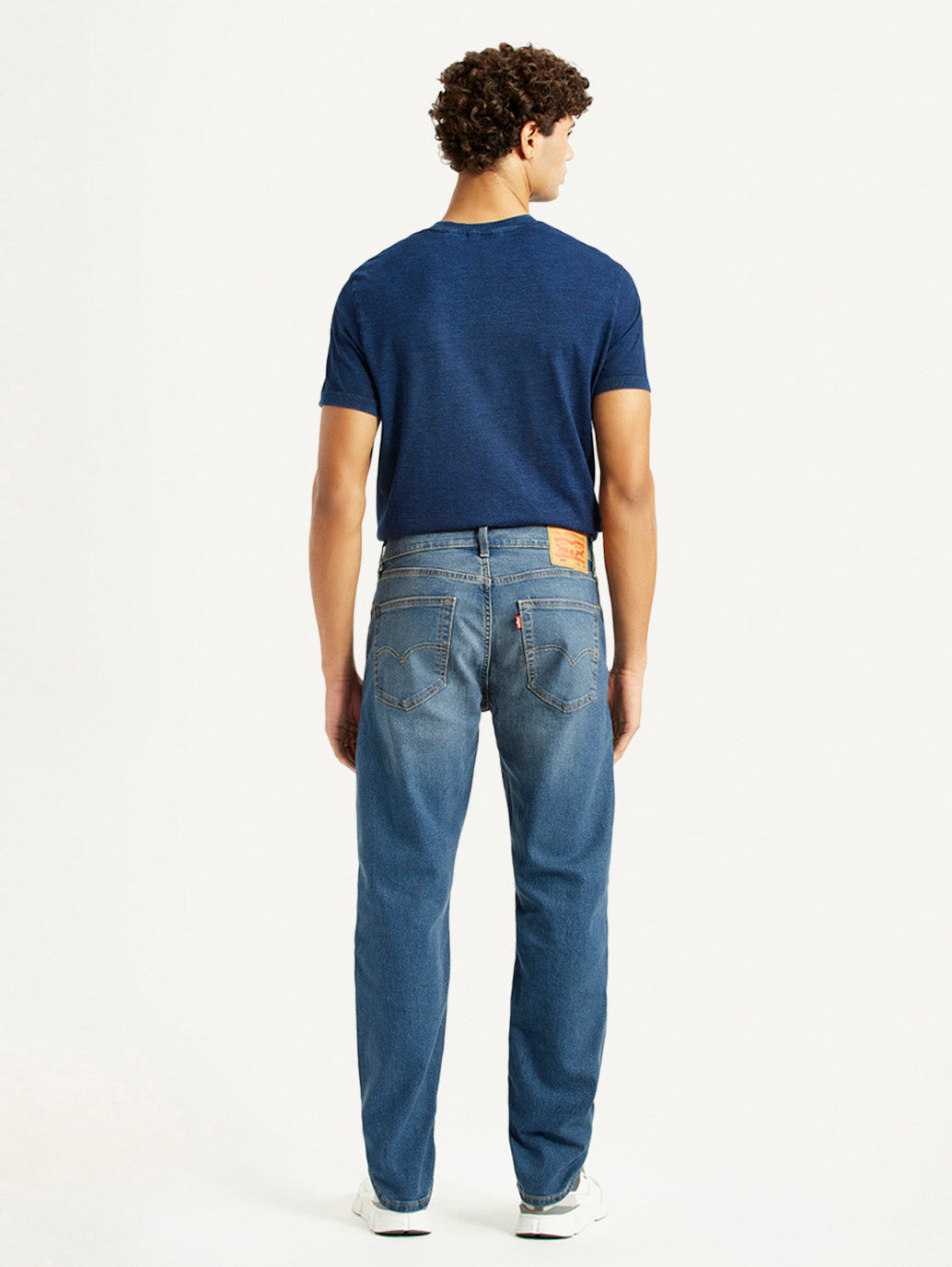 Men's 505 Med Indigo Straight Fit Mid Rise Jeans - Back View
