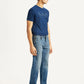 Men's 505 Med Indigo Straight Fit Mid Rise Jeans - Side View