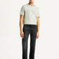Men's 505 Black Straight Fit Mid Rise Jeans - Front View