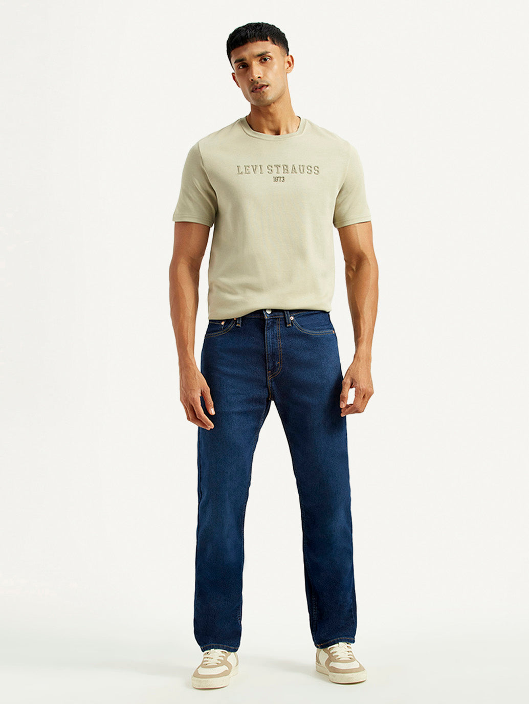 Men's 505 Indigo Straight Fit Mid Rise Jeans - Front View