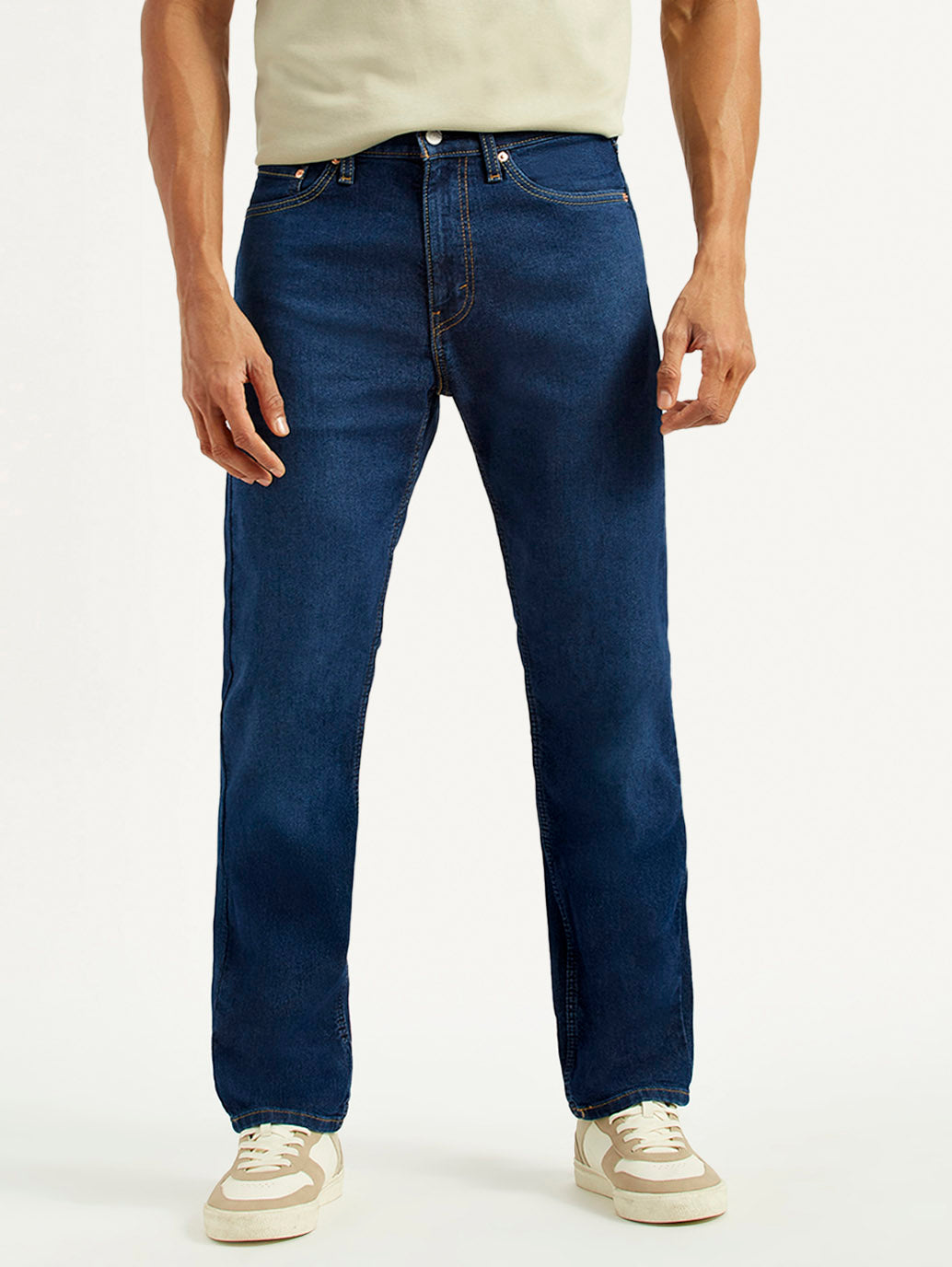 Men's 505 Indigo Straight Fit Mid Rise Jeans - Front View