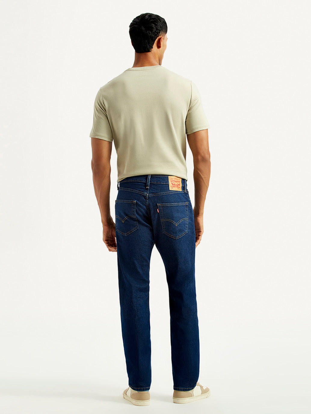 Men's 505 Indigo Straight Fit Mid Rise Jeans - Back View