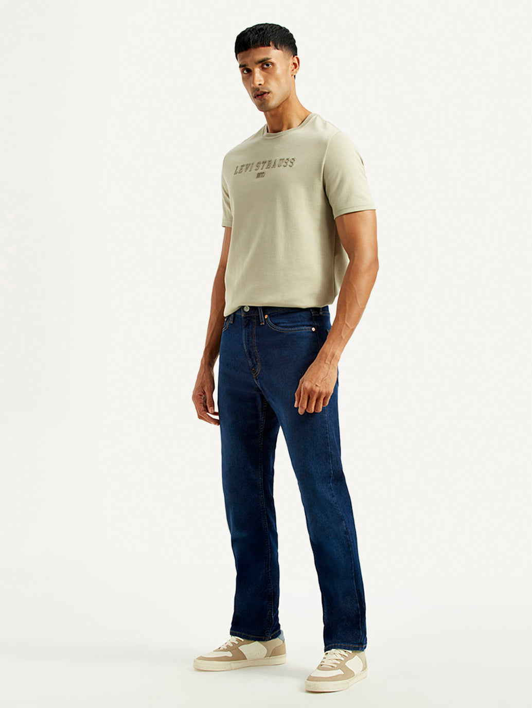 Men's 505 Indigo Straight Fit Mid Rise Jeans - Side View