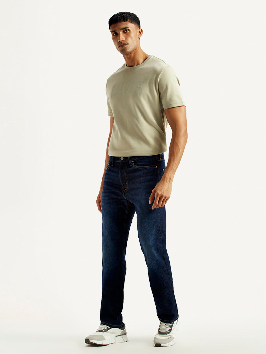 Men's 505 Indigo Straight Fit Mid Rise Jeans - Side View