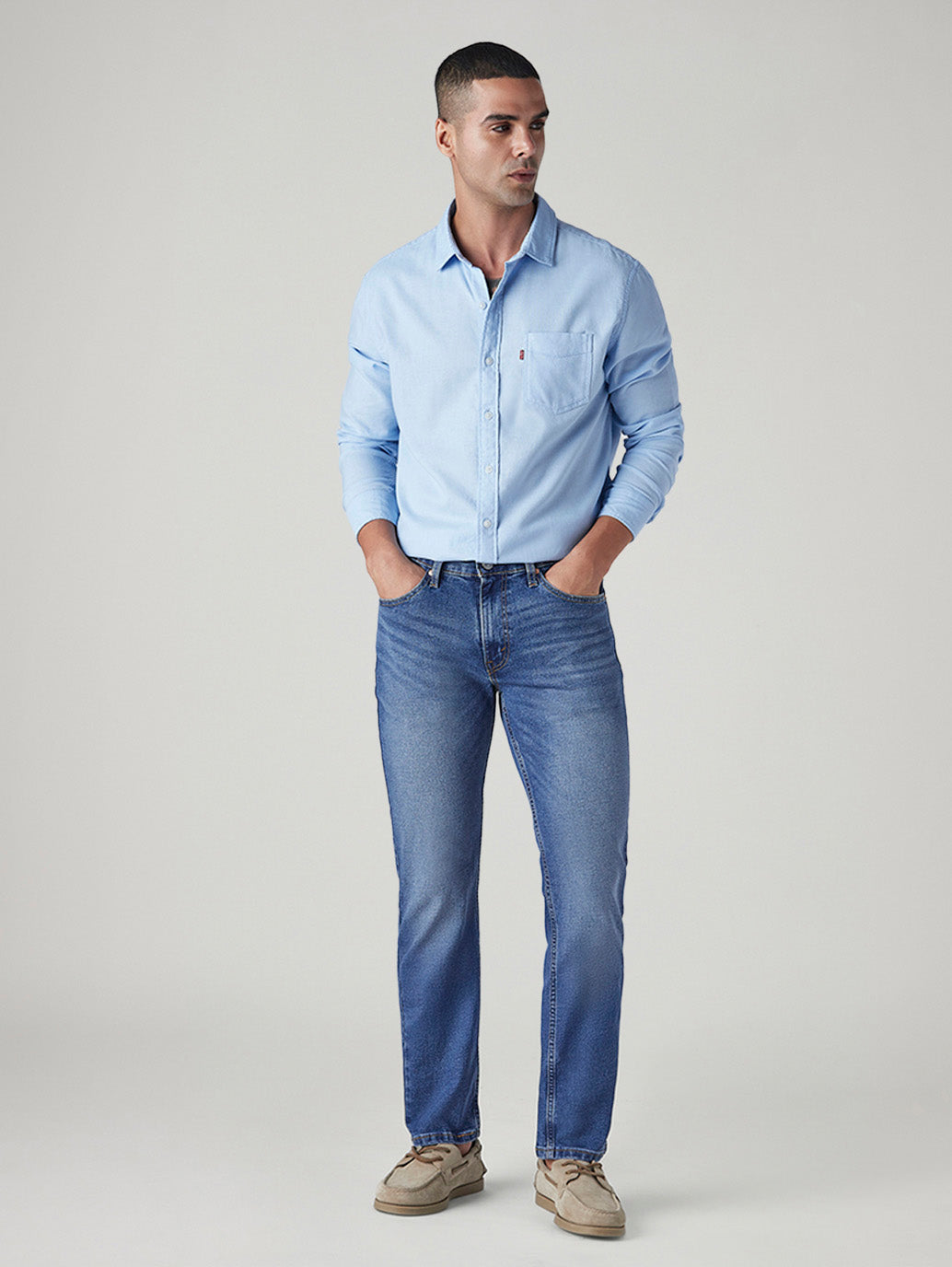 Men's 505 Indigo Straight Fit Mid Rise Jeans