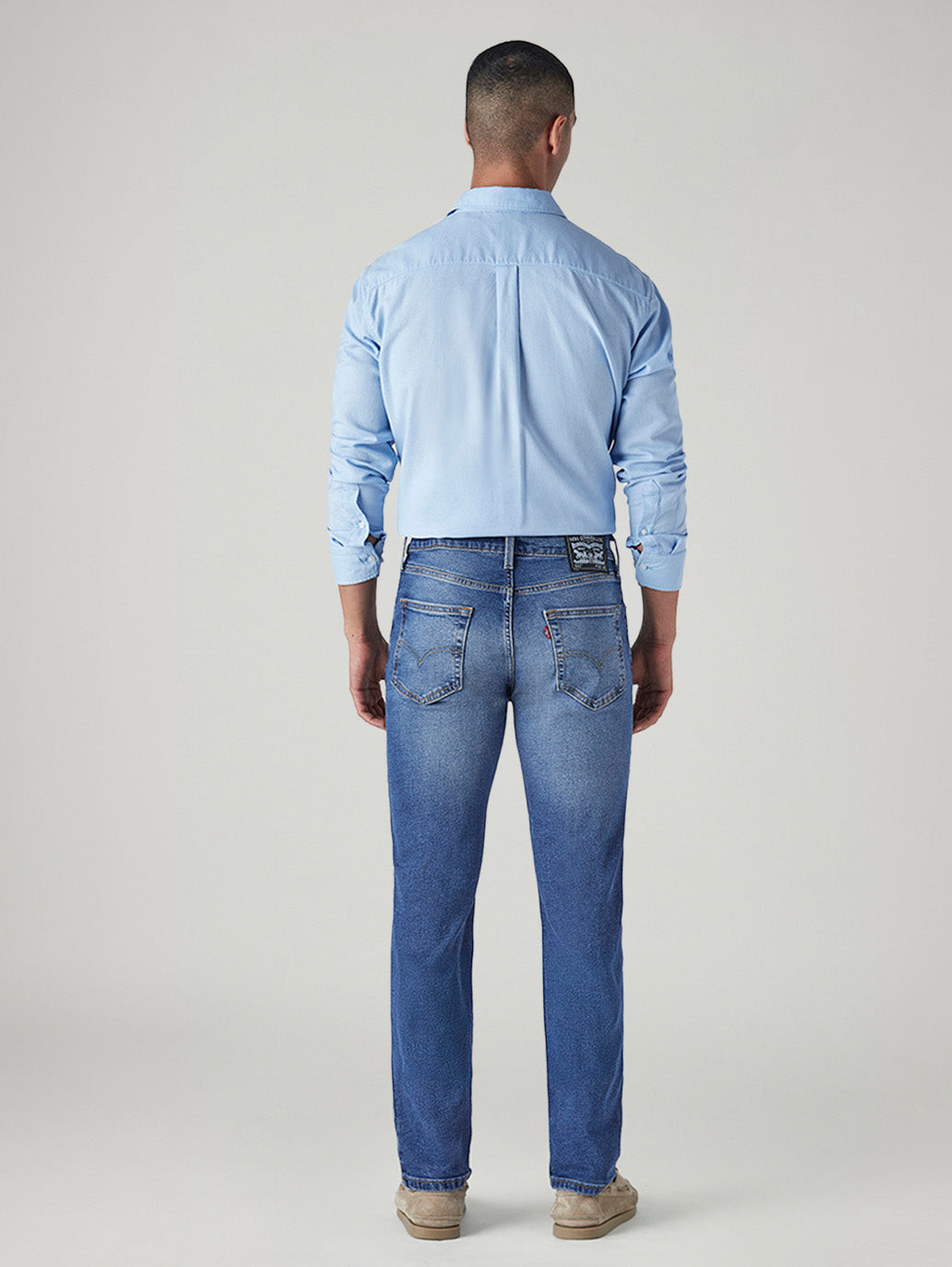 Men's 505 Indigo Straight Fit Mid Rise Jeans - b89a4401-0be1-42e3-88ce-45035ff4db27 View
