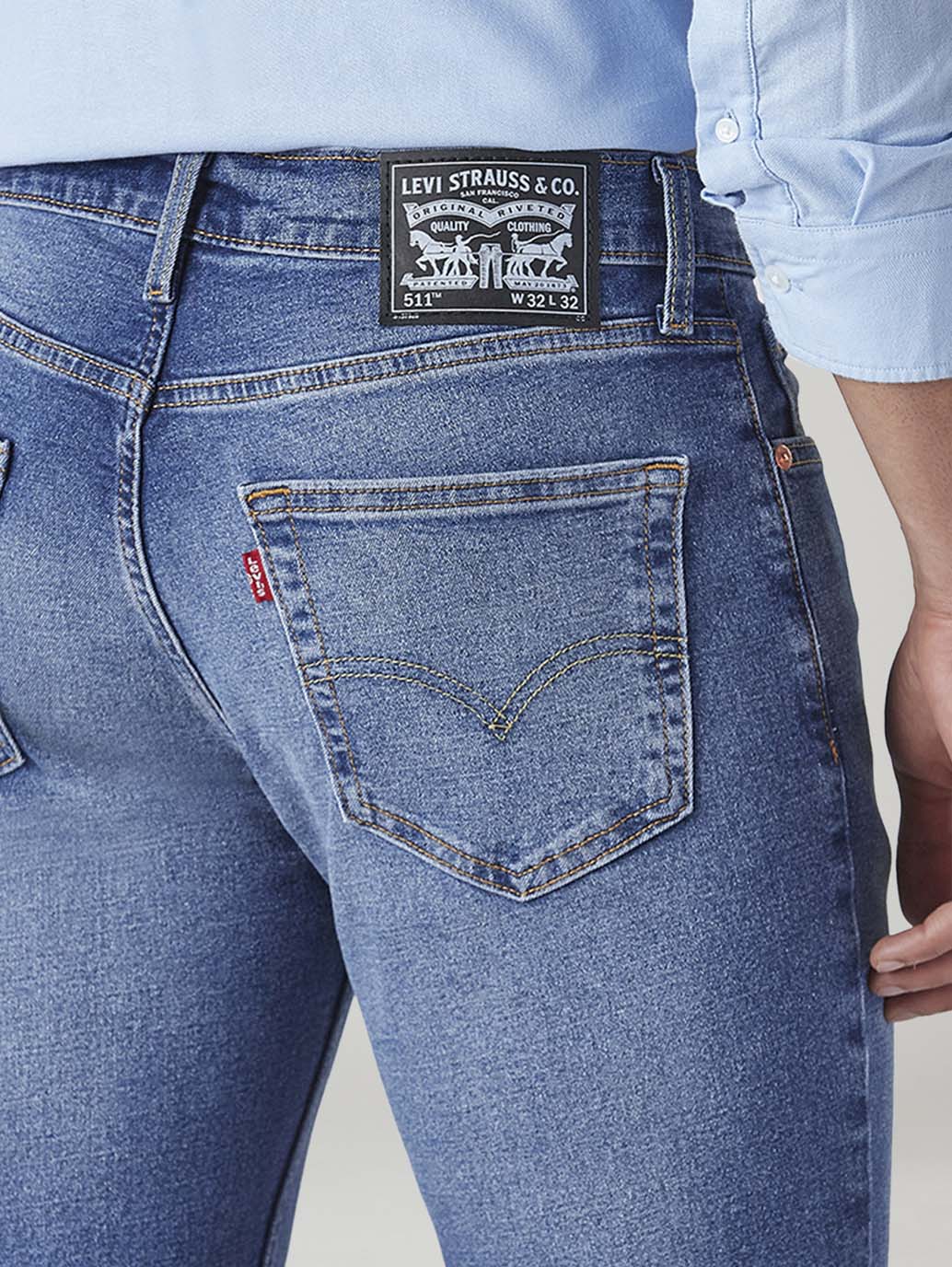 Men's 505 Indigo Straight Fit Mid Rise Jeans - 989505af-9e16-4f81-87f6-9eb53c54733d View