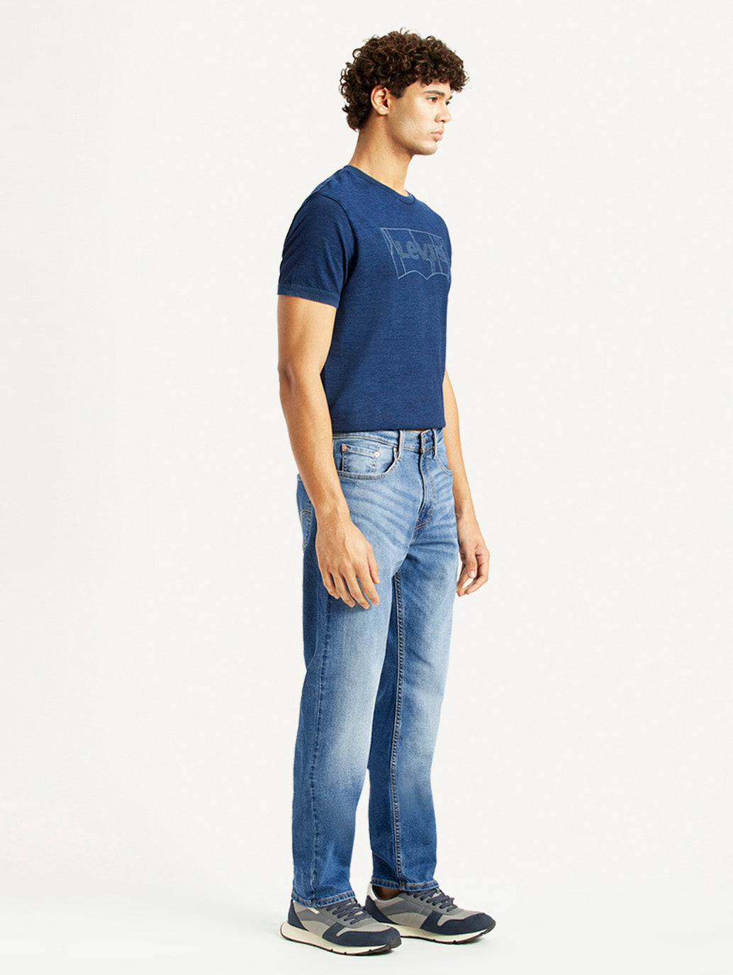 Men's 505 Indigo Straight Fit Mid Rise Jeans - Side View