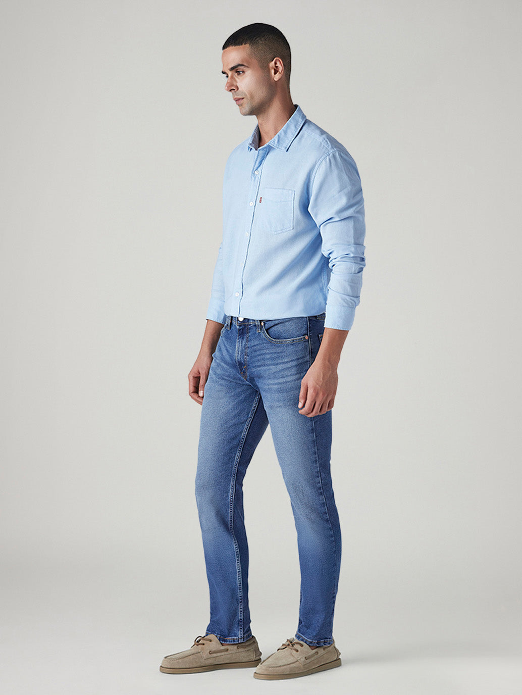 Men's 505 Indigo Straight Fit Mid Rise Jeans - 882ae8c5-9160-40ca-a41b-0da3879b9c03 View