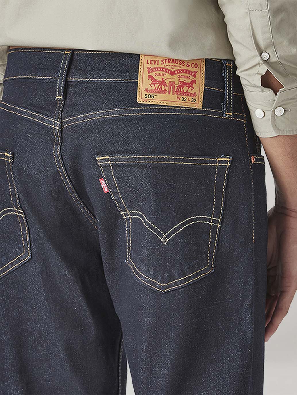 Men's 505 Indigo Straight Fit Mid Rise Jeans - 20 View