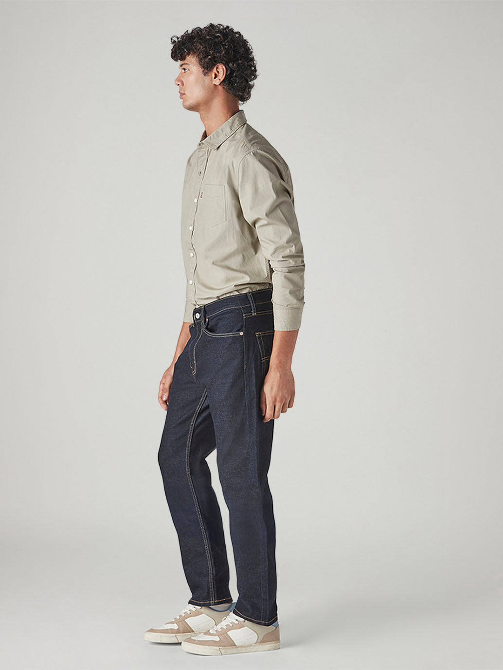 Men's 505 Indigo Straight Fit Mid Rise Jeans - Side View