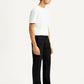 Men's 505 Black Straight Fit Mid Rise Jeans - Side View