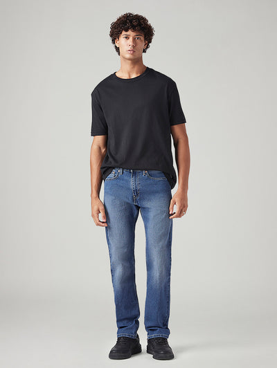 levi's Men's 505 Med Indigo Straight Fit Mid Rise Jeans-picture-29