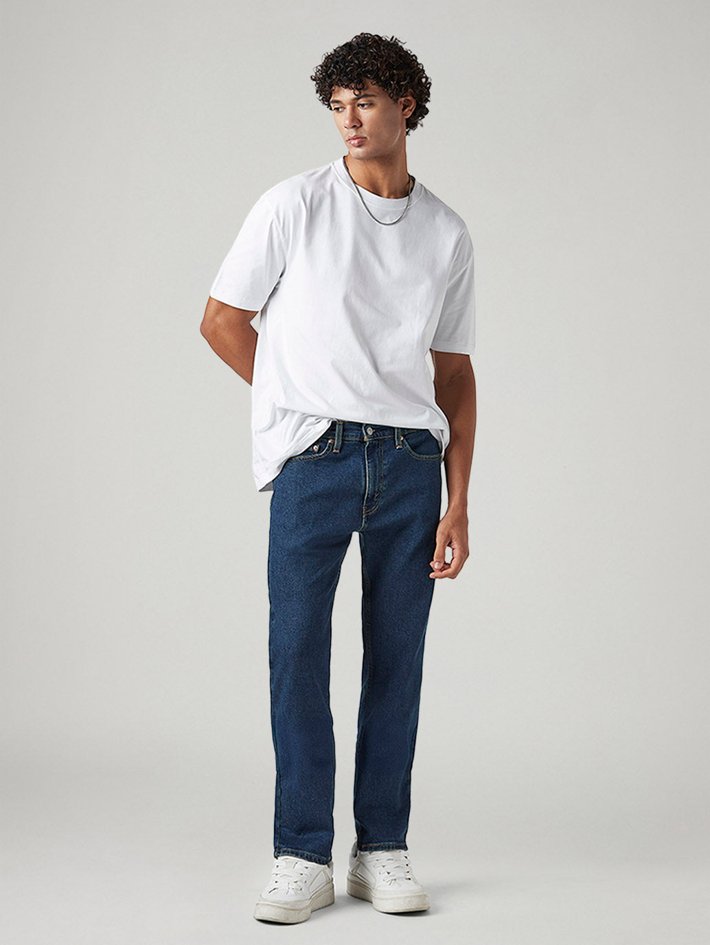 Men's 505 Blue Straight Fit Mid Rise Tinted Jeans