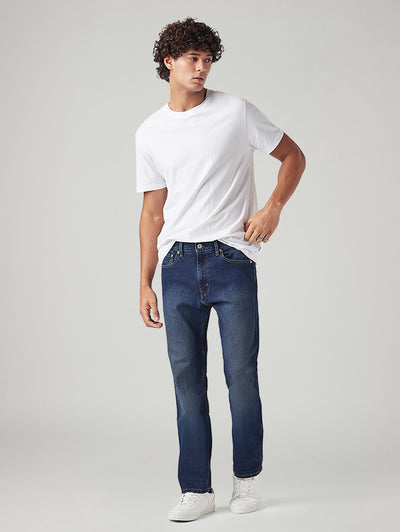 levi's Men's 505 Dark Indigo Straight Fit Mid Rise Tinted Jeans-picture-28